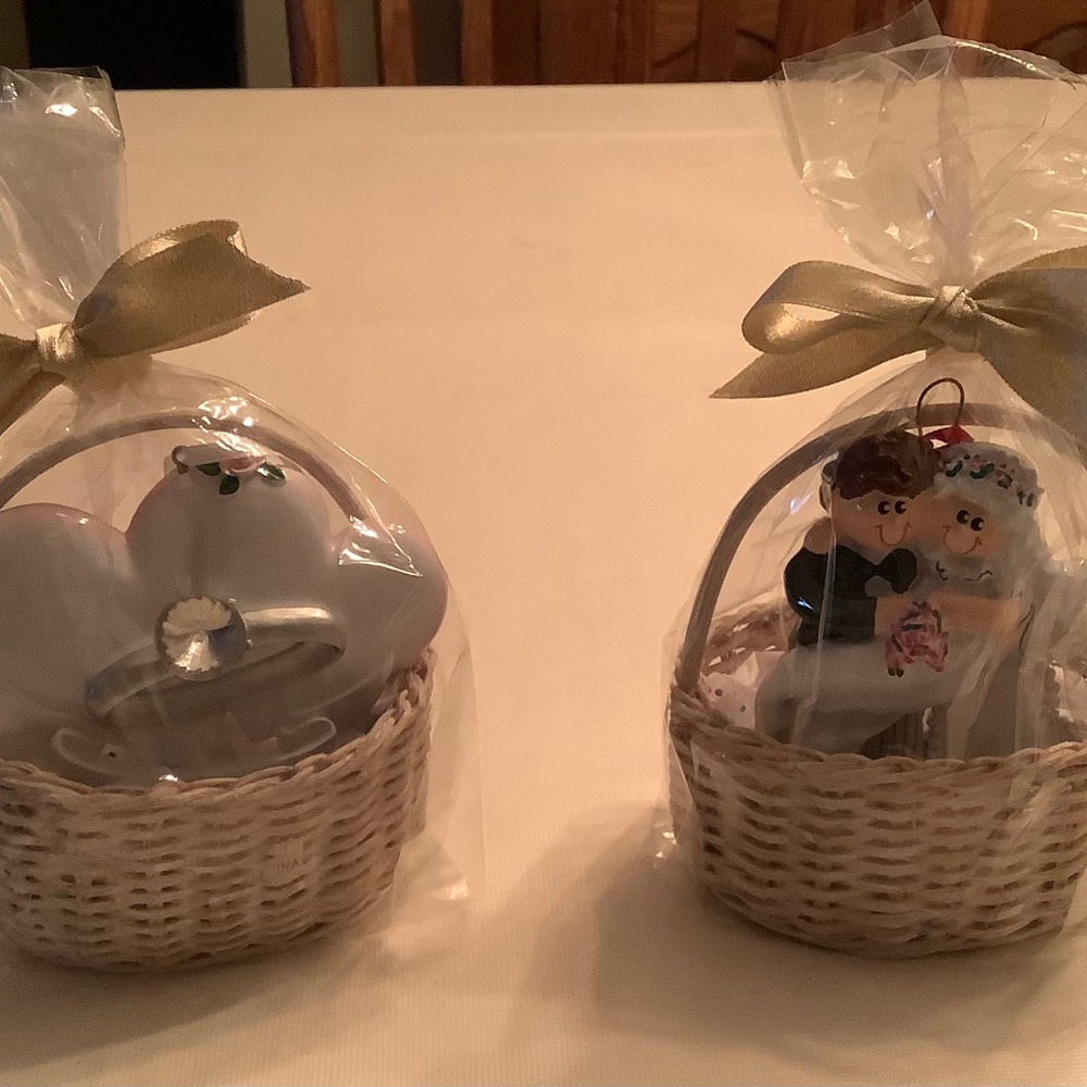 Engagement and Wedding Ornaments Bundle of 2